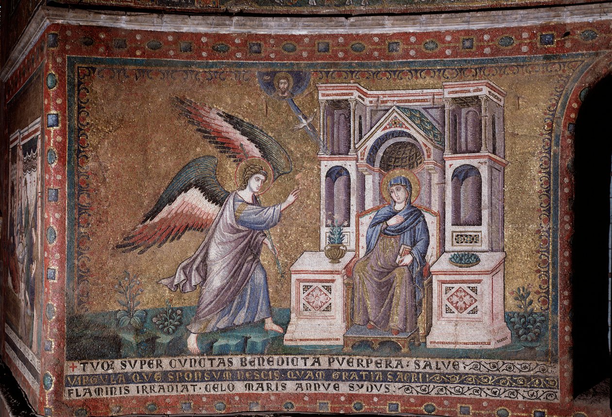 The Mosaic Annunciation of the Apse av Pietro Cavallini av Pietro Cavallini