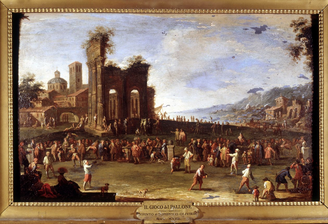 Ballspill - maleri av Domenico Oliveri. 18. århundre. av Pietro Domenico Oliviero