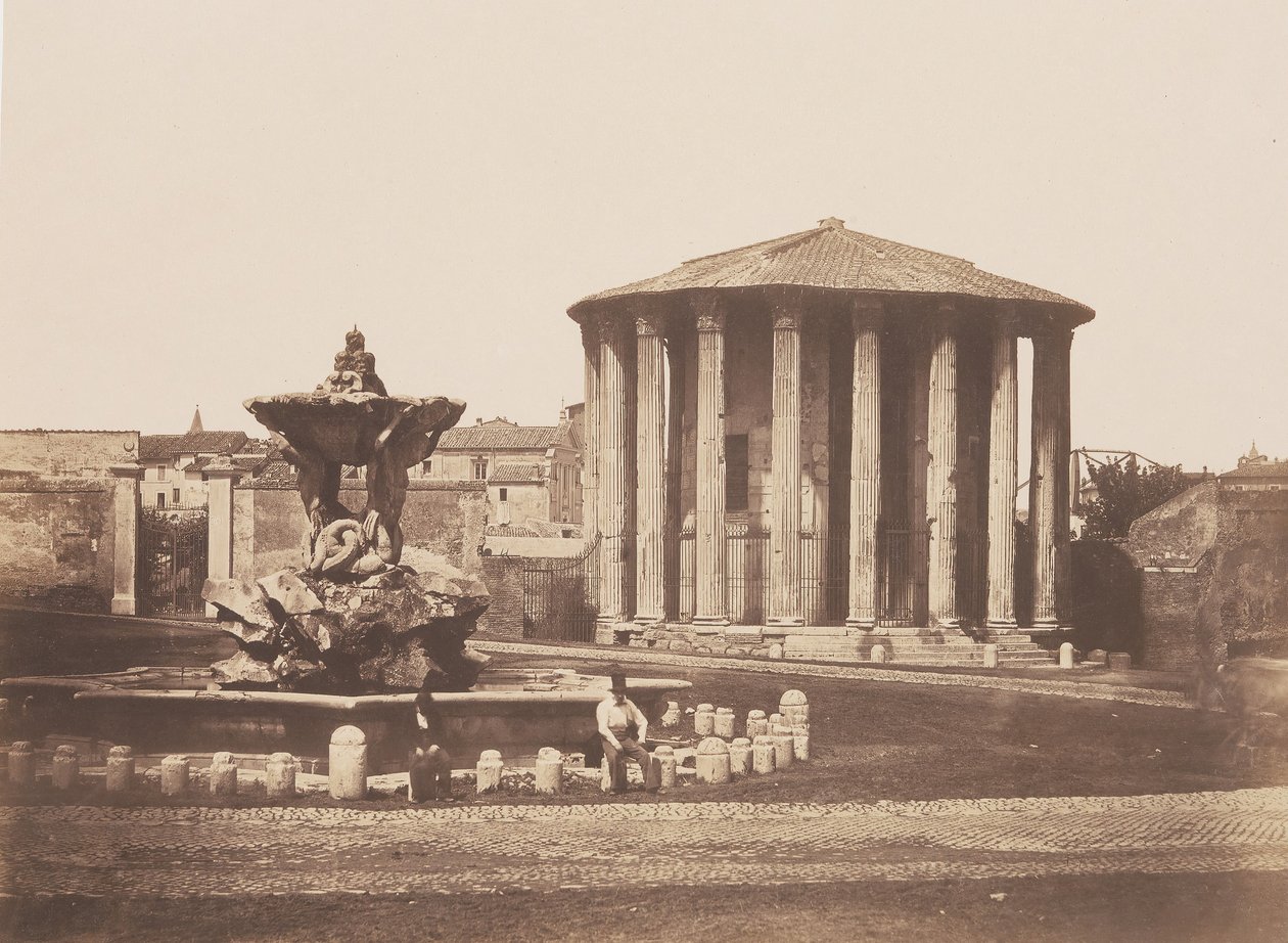 Vesta-tempelet, 1850-tallet. av Pietro Dovizielli