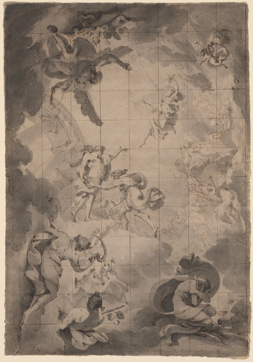 Studier av Aurora og Apollo av Pietro Fancelli