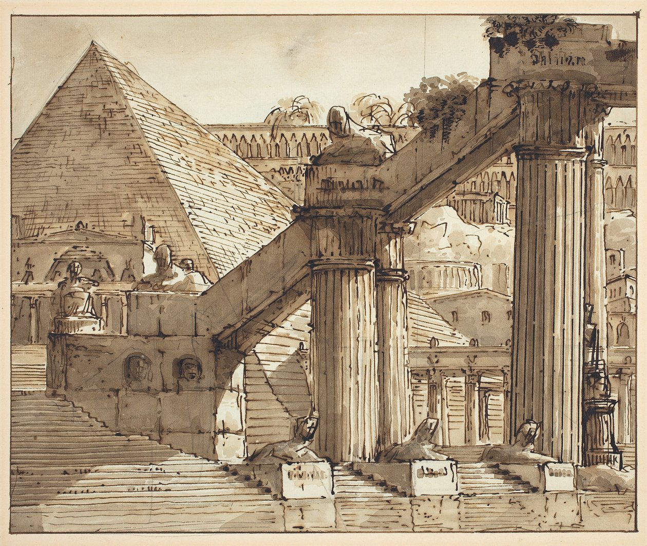 Egyptisk scenedesign av Pietro Gonzaga