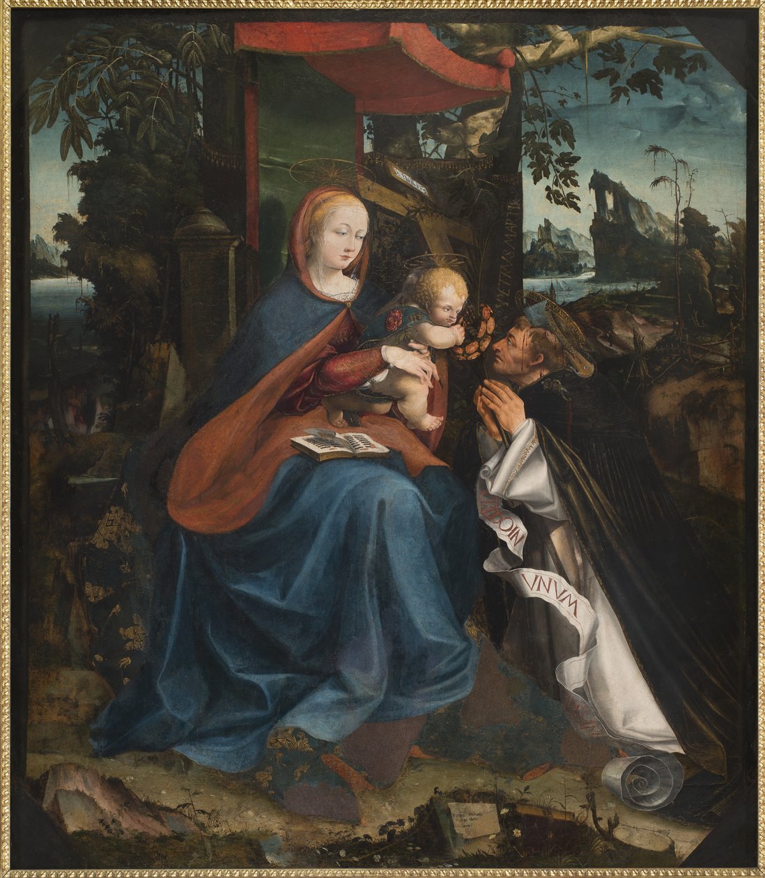 Madonna og barn og St Peter Martyr, 1525 av Pietro Grammorseo