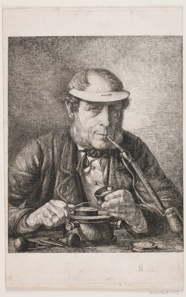 Portrett av kunstnerens far, medaljevinner F.C. Crohns av Pietro Købke Krohn
