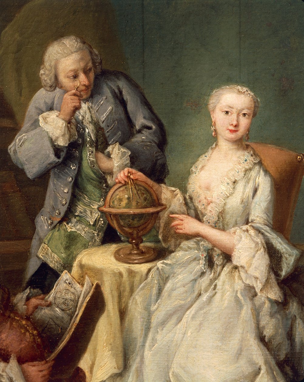 Geografi leksjon av Pietro Longhi