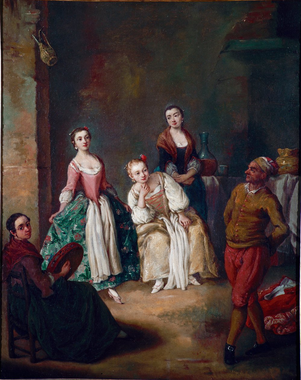 La forlane (La furlana), en populær dans i Venezia-regionen. Maleri av Pietro Longhi (1702-1785) 1750 Søn. 62x51 cm Ca 