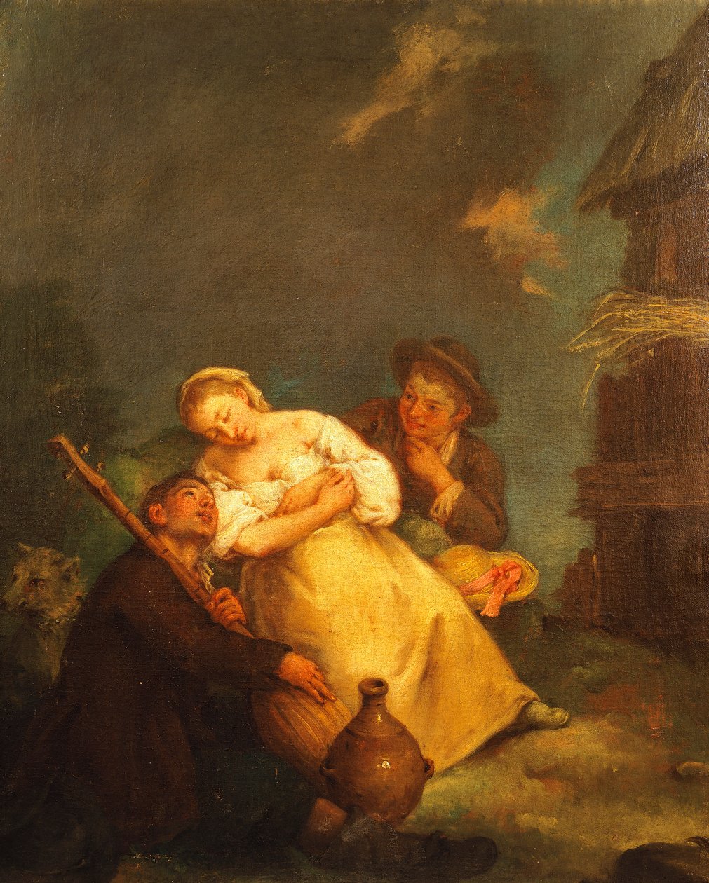 Bondescene, av Pietro Longhi (1701-1785) av Pietro Longhi