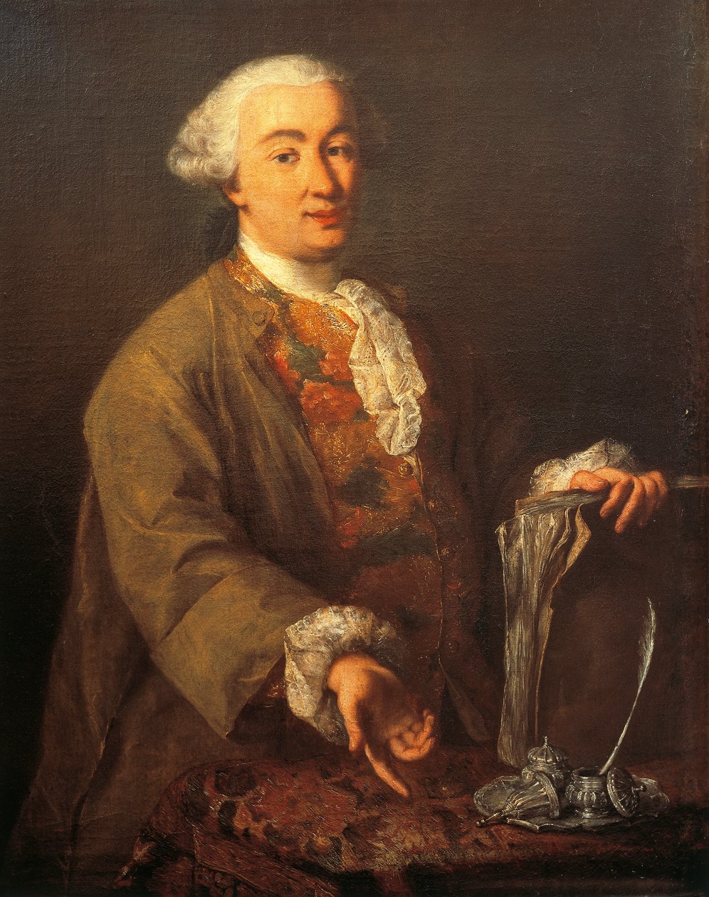 Portrett av Carlo Goldoni, av Pietro Longhi (1701-1785). av Pietro Longhi