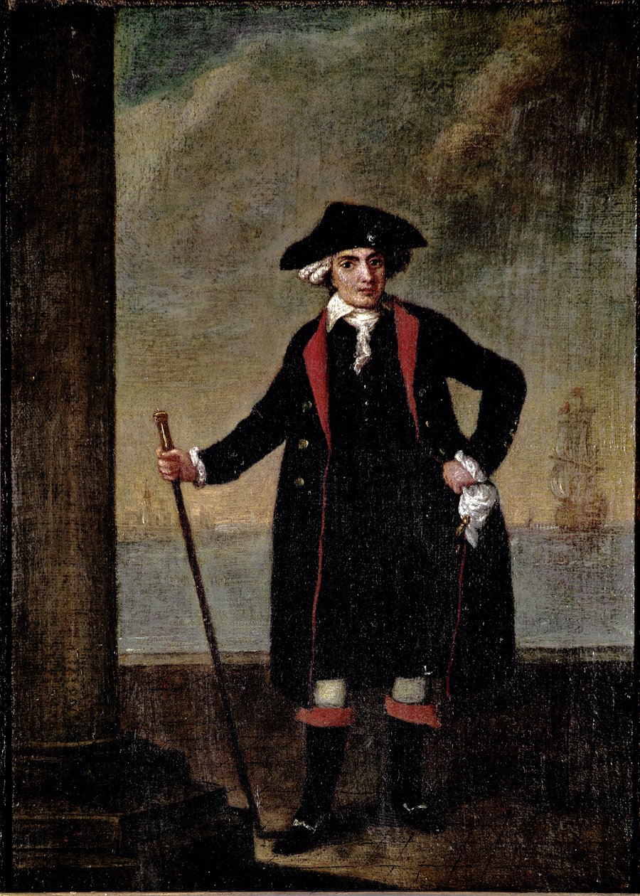 Portrett av den italienske skipskapteinen Piero Rinaldi (Portrett av en skipskaptein Piero Rinaldi) Maleri av Pietro Longhi (1702-1785) ca. 1781 Dim 51x38 cm Venezia, Ca 