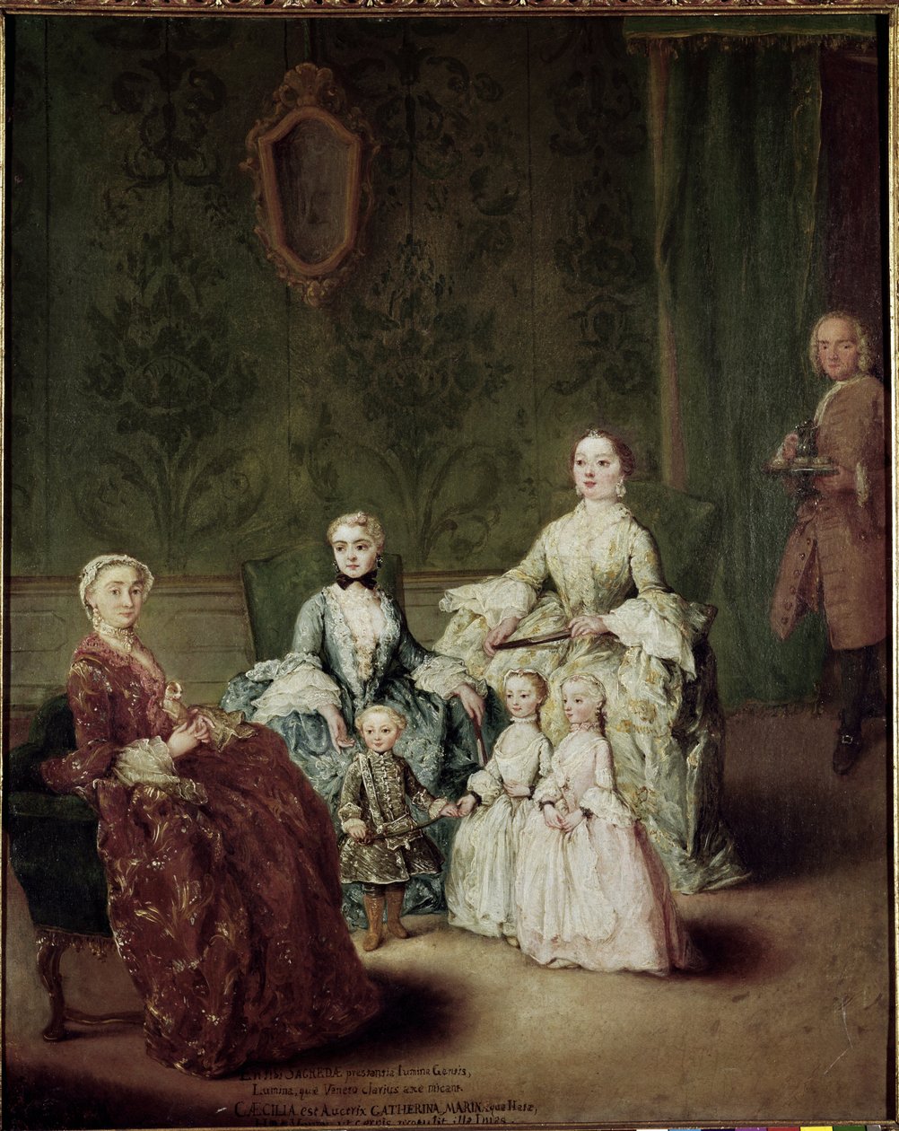 Portrett av Sagredo-familien. Maleri av Pietro Longhi (1702-1785) av Pietro Longhi