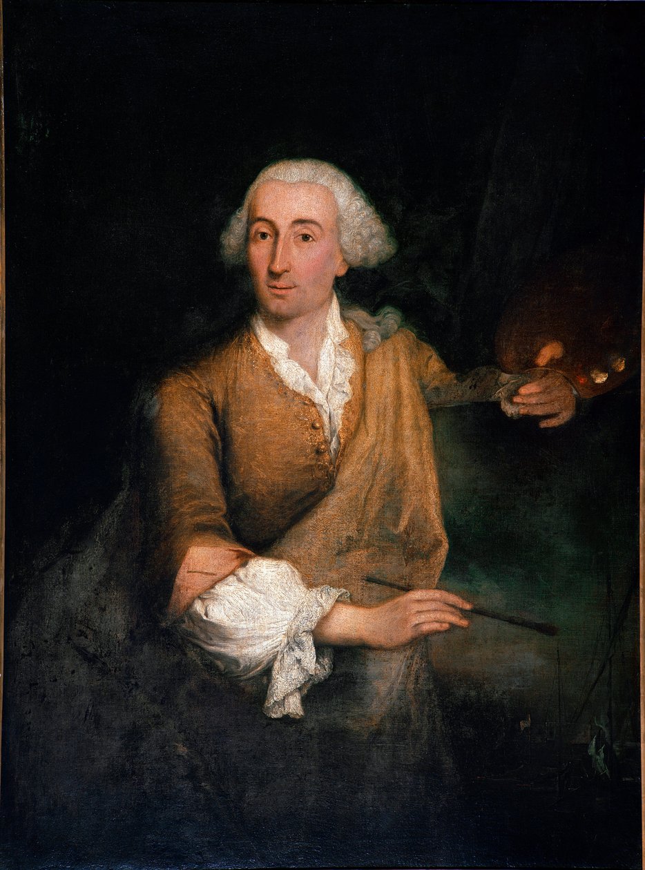 Portrett av maleren Francesco Guardi (1712-1793) i en alder av 52 Maleri av Pietro Longhi (1702-1785) 1764 Søn. 132x100 cm Venezia, Ca 