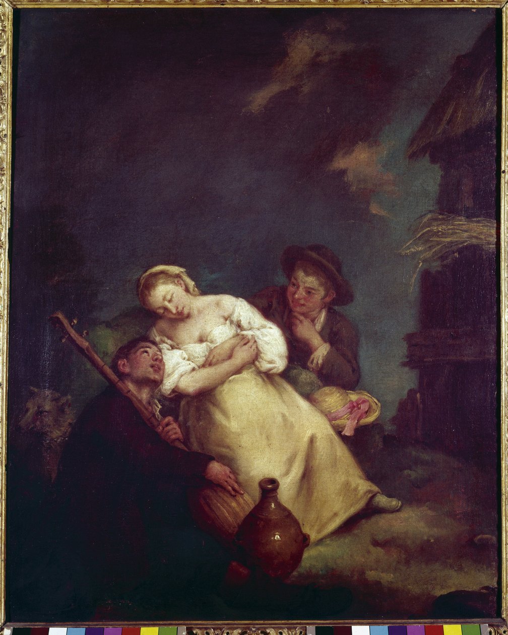 Sleeping Agriculture - Maleri av Pietro Longhi (1702-1785), olje på lerret, 61x50 cm, ca 1750. Venezia, Querini Stampalia Foundation av Pietro Longhi