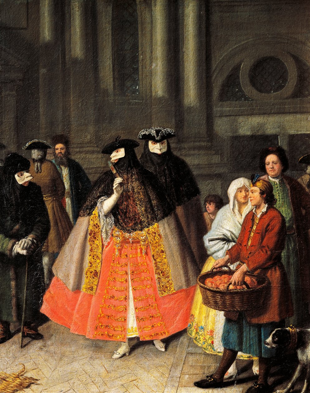 Samtaler mellom Baute-masker, av Pietro Longhi (1701-1785) av Pietro Longhi