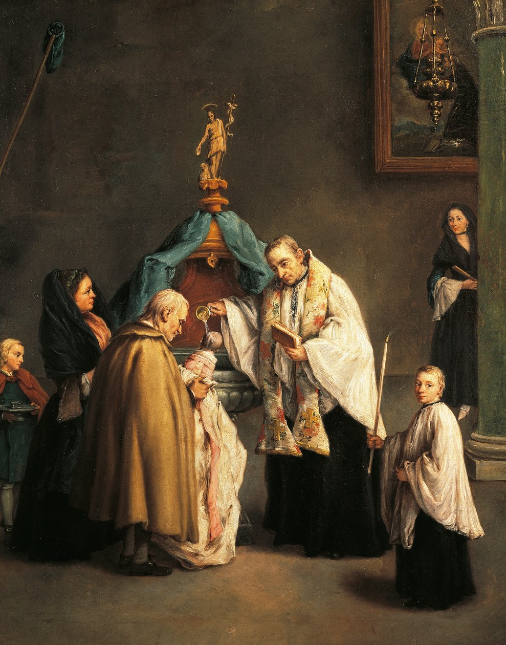 Dåpen, av Pietro Longhi (1701-1785) av Pietro Longhi