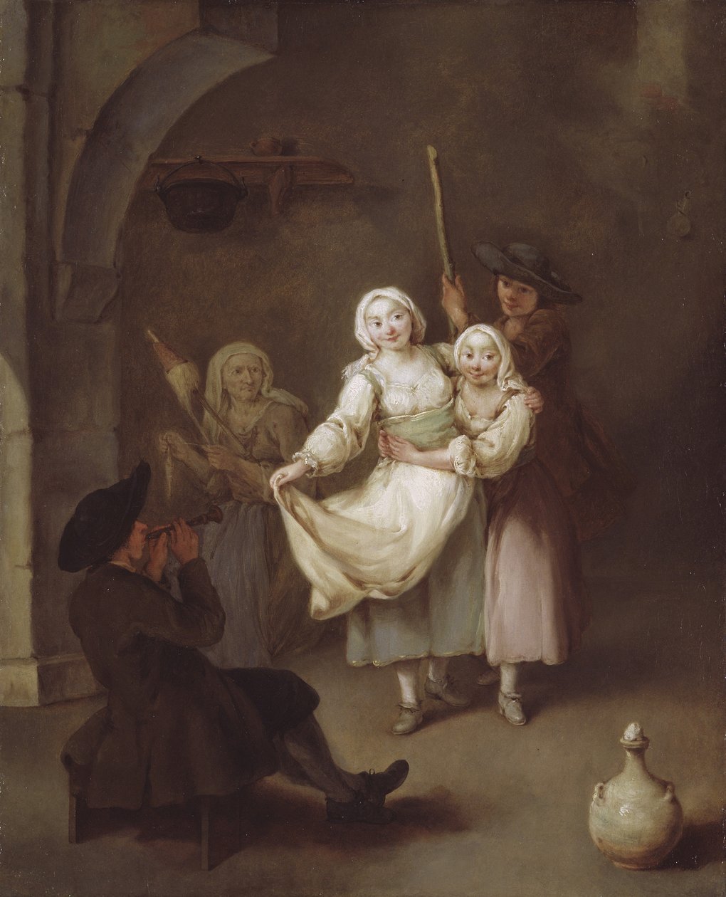 Dansen, ca. 1750 (olje på lerret) av Pietro Longhi