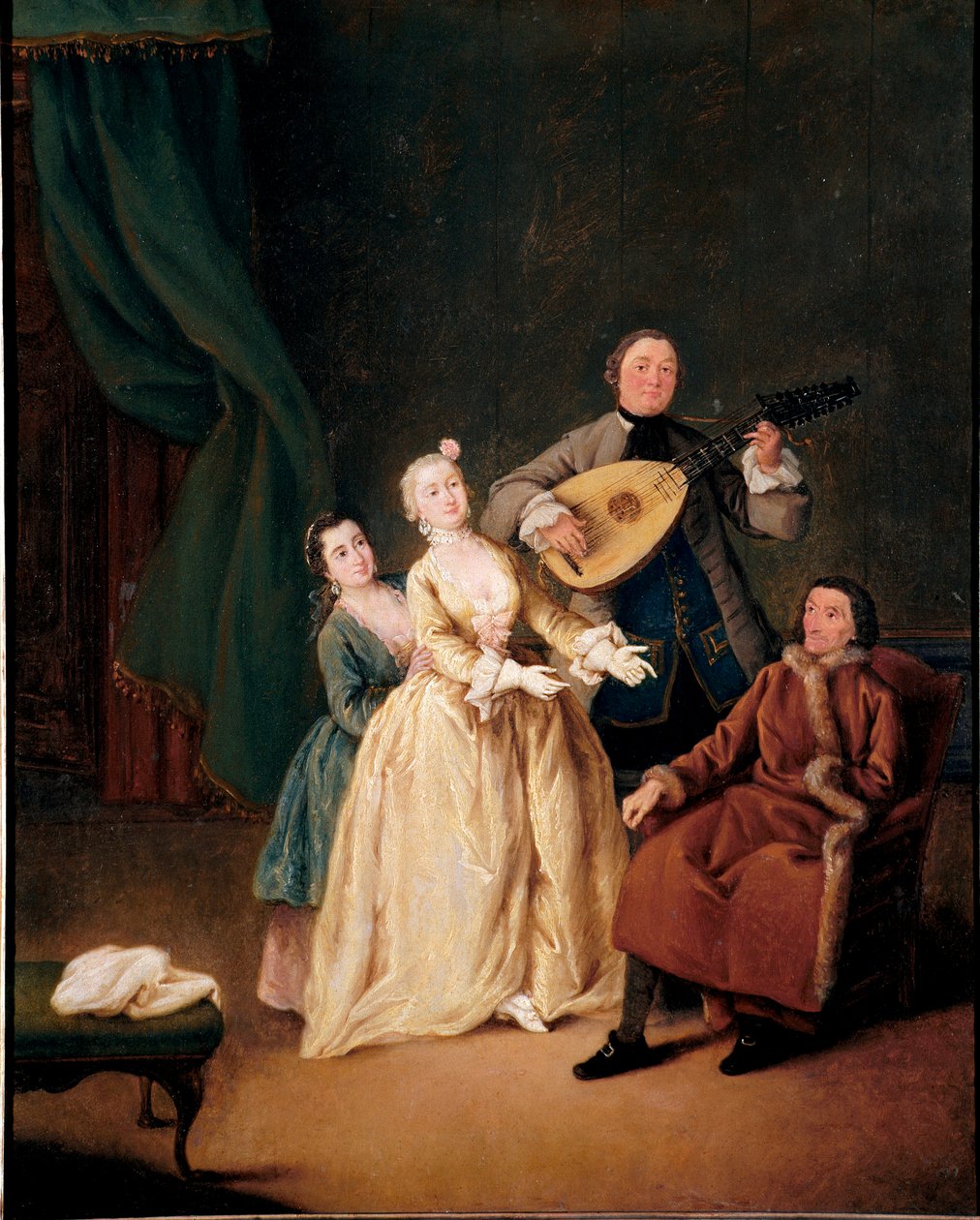 Familiekonsertmaleriet av Pietro Longhi (1702-1785) 1752 Dim. 62x51 cm Ca 