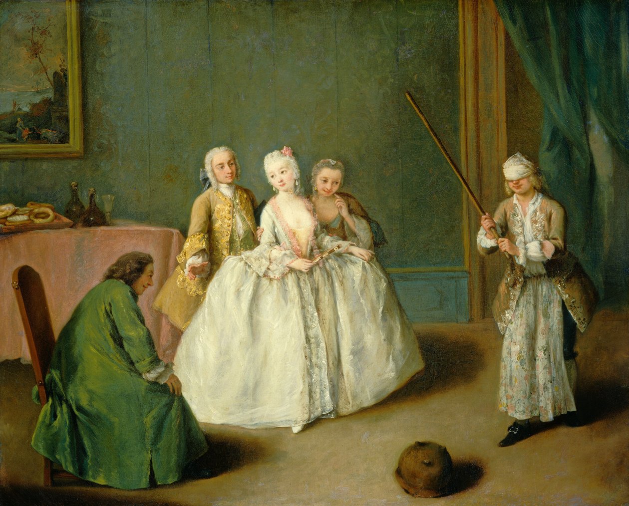 The Game of the Cooking Pot, ca. 1744. av Pietro Longhi