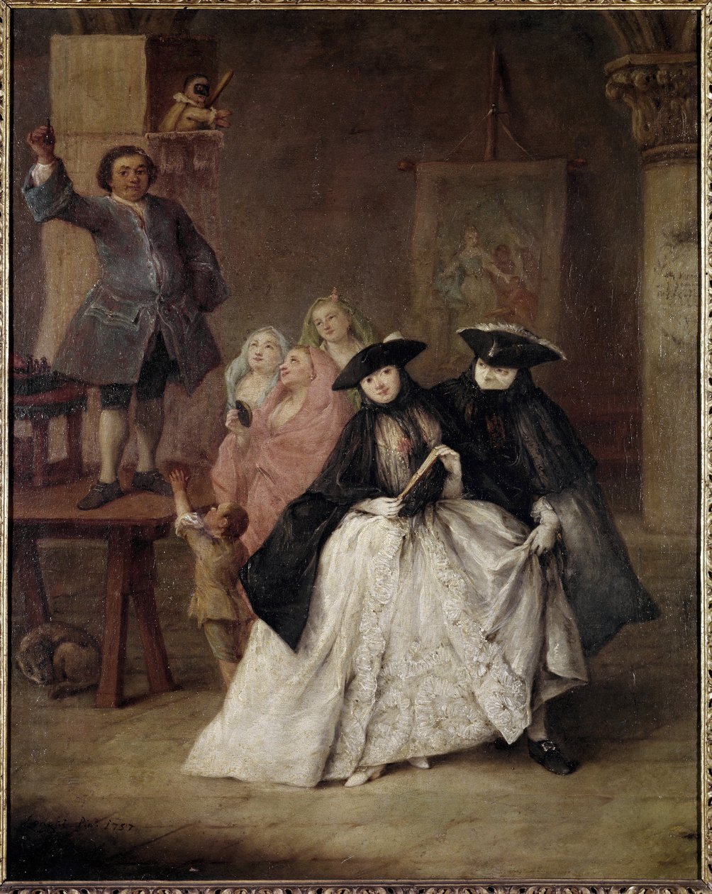 Sjarlatanen (Il ciarlatano) - Maleri av Pietro Longhi (1702-1785), olje på lerret, 62x50 cm av Pietro Longhi