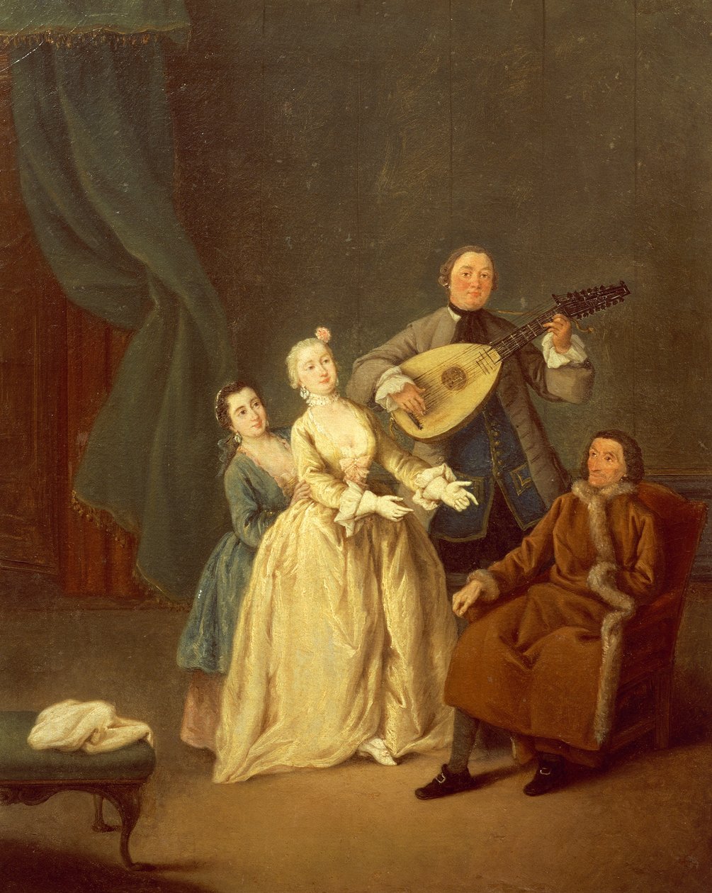 Konserten eller familien på konsert av Pietro Longhi