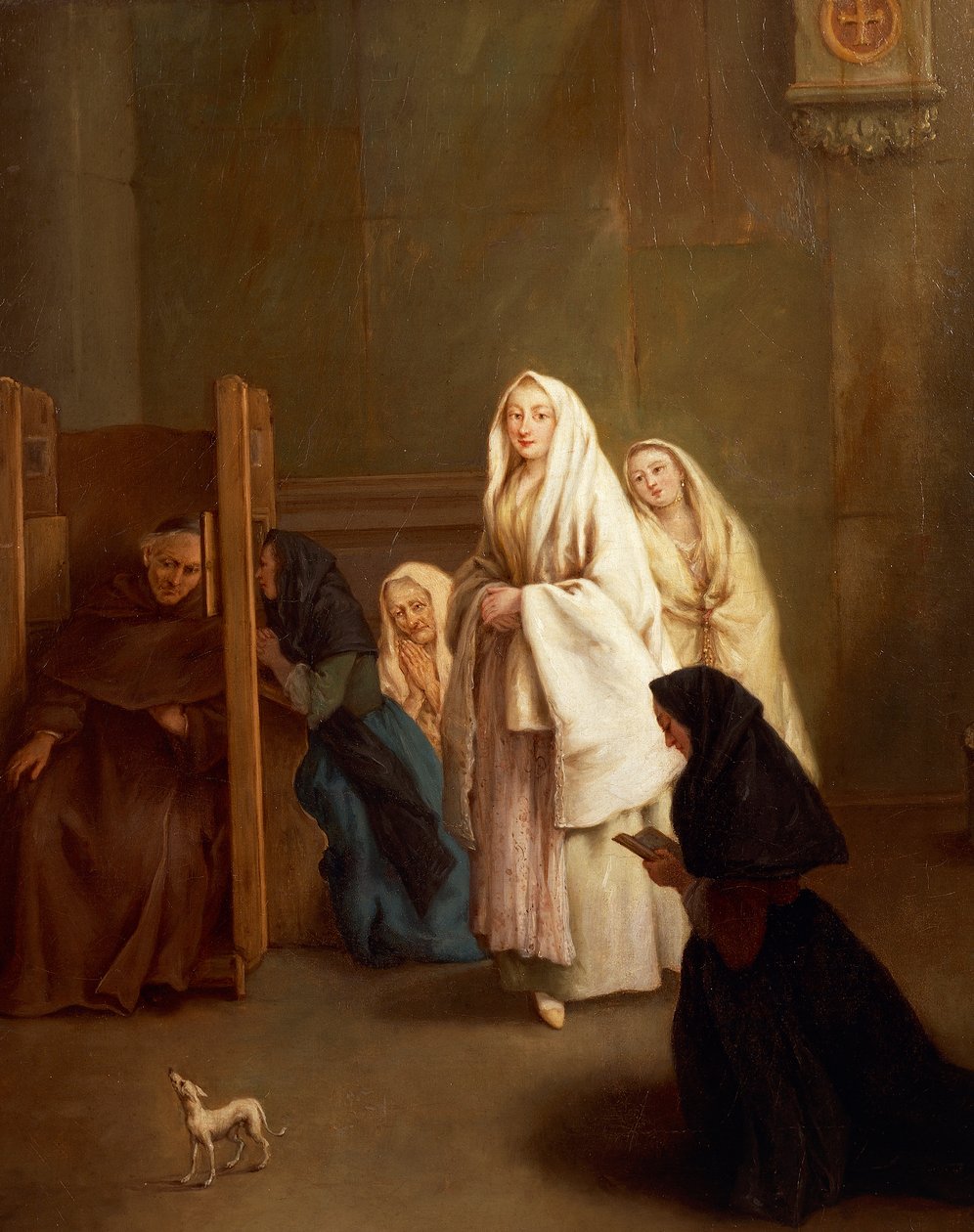De syv sakramenter: Bekjennelse, av Pietro Longhi (1701-1785), olje på lerret, 61x50 cm, før 1755-57, av Pietro Longhi