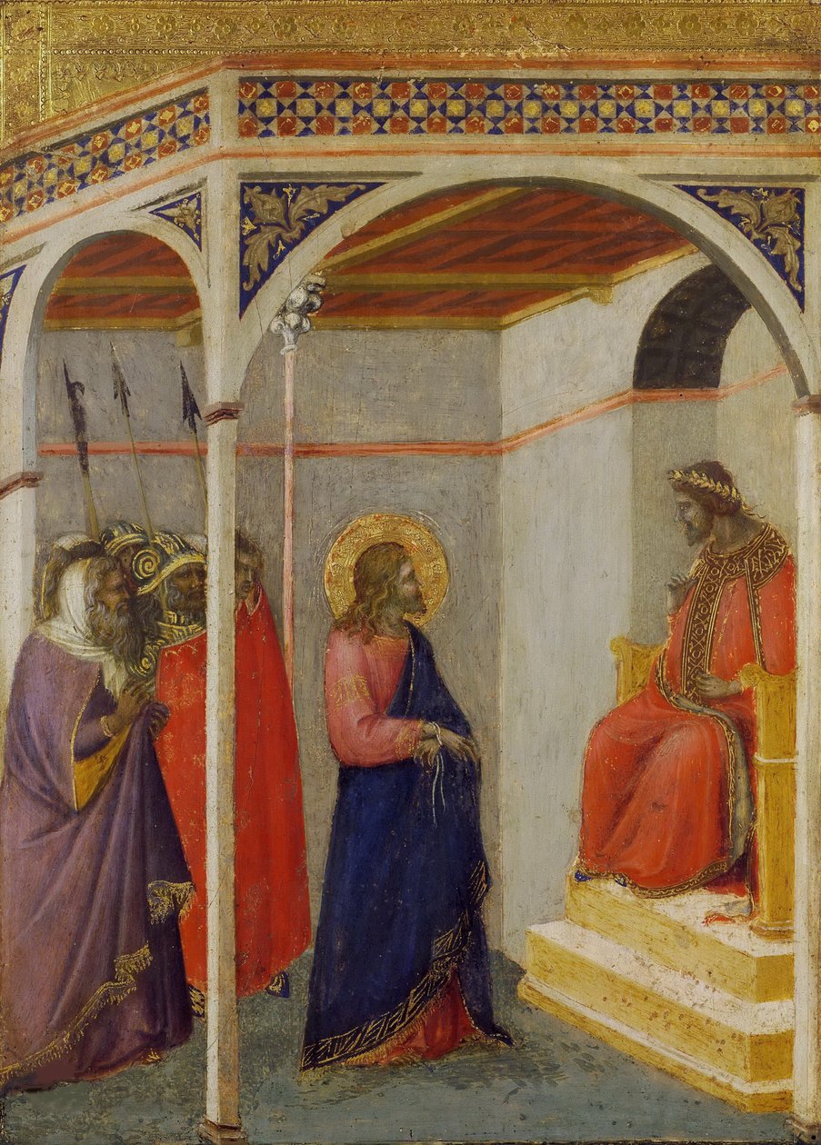 Kristus før Pilatus, ca 1335. av Pietro Lorenzetti