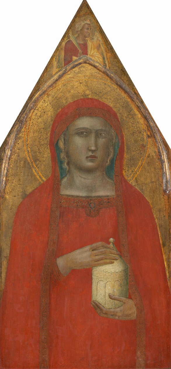Saint Mary Magdalene, med en engel [venstre panel], sannsynligvis 1340. av Pietro Lorenzetti