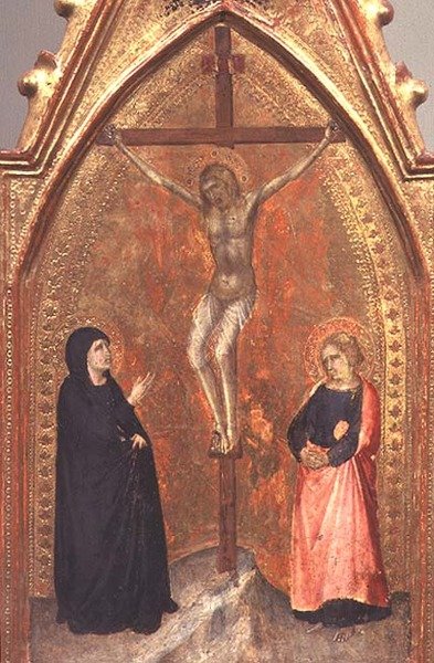 Korsfestelsen med jomfru Maria og teologen Johannes, ca. 1330 (tempera på panel) av Pietro Lorenzetti