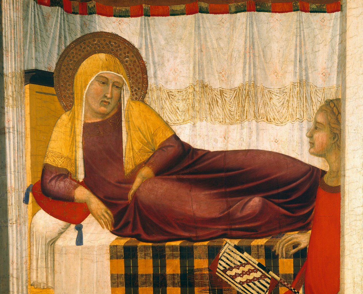 Triptyk om jomfruens fødsel av Pietro Lorenzetti (ca. 1280-1348), tempera på tre av Pietro Lorenzetti