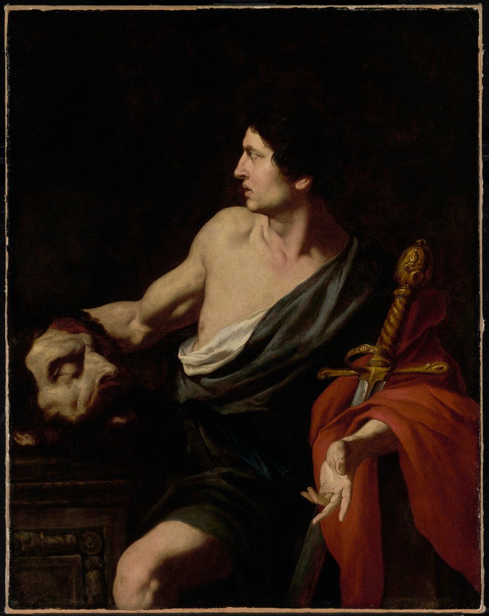 David med hodet til Goliat, ca. 1630 (olje på lerret) av Pietro Novelli