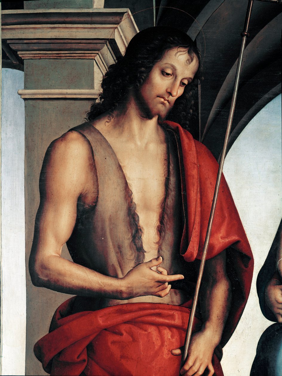 Detalj av St John Baptist (maleri av Pietro Perugino