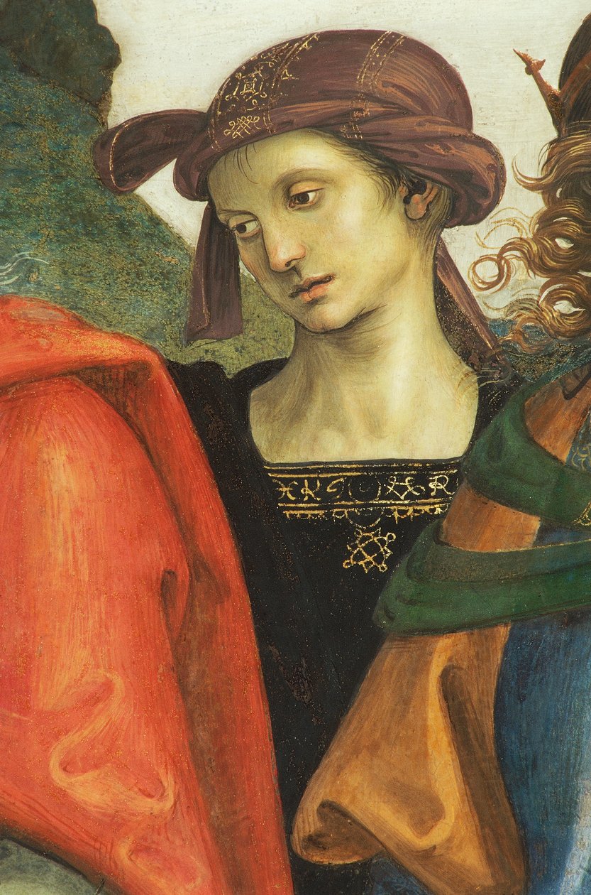 Jeremia, detalj fra den hellige far med profeter og sibyller av Pietro Perugino