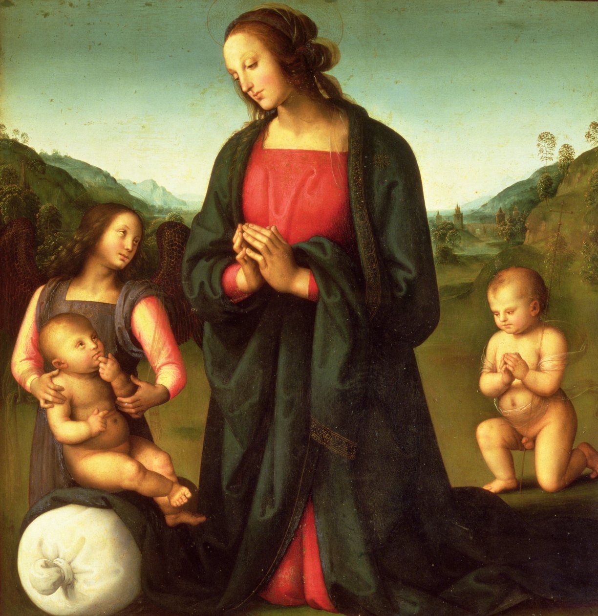 Madonna Adoring the Christ Child (Madonna del Sacco) av Pietro Perugino
