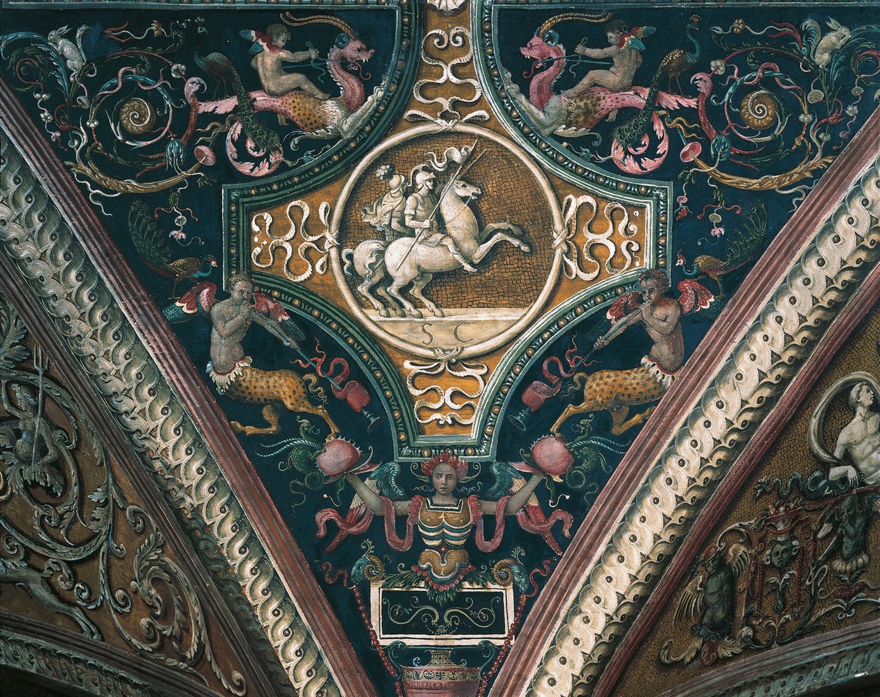Planeter og groteske dekorative motiver av Pietro Perugino