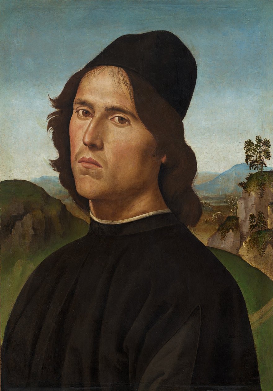 Portrett av Lorenzo di Credi av Pietro Perugino