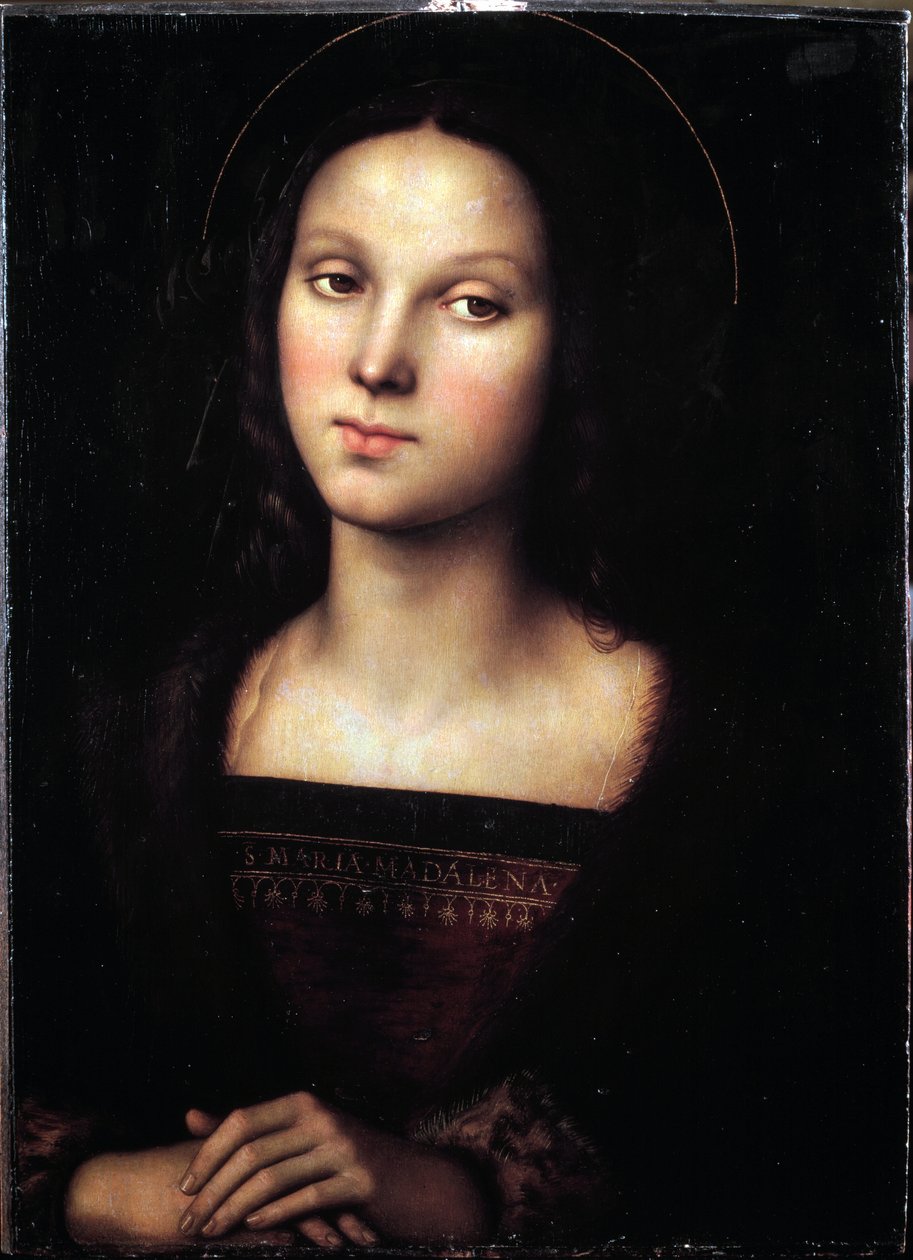 Portrett av Saint Mary Magdalene - Maleri, ca 1500 av Pietro Perugino