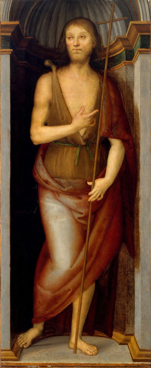 Saint John the Baptist, Saint Lucy. av Pietro Perugino