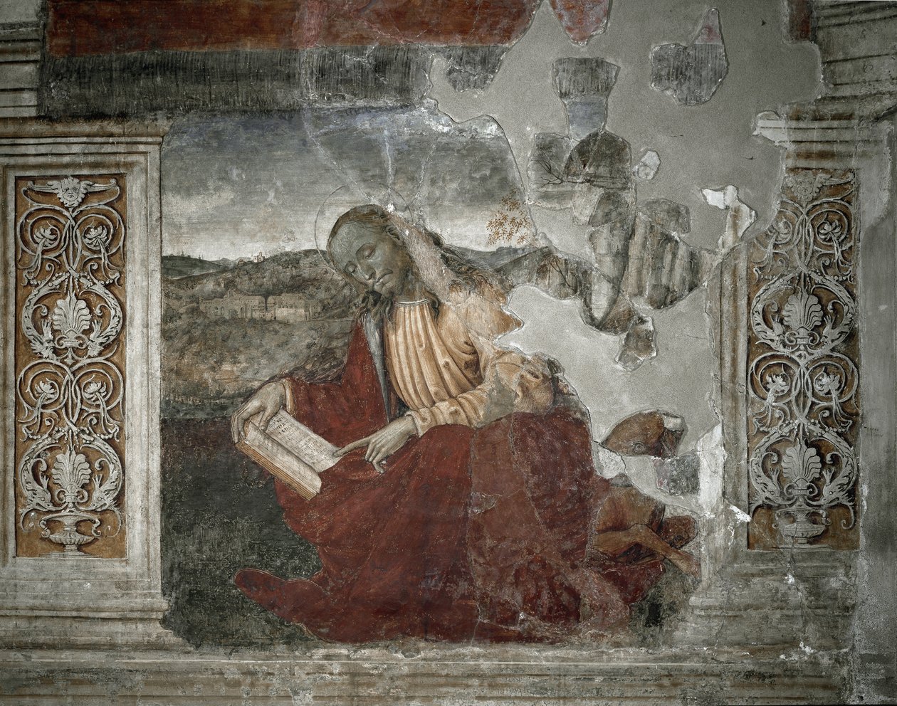 Evangelisten Lukas (fresko av Pietro Perugino