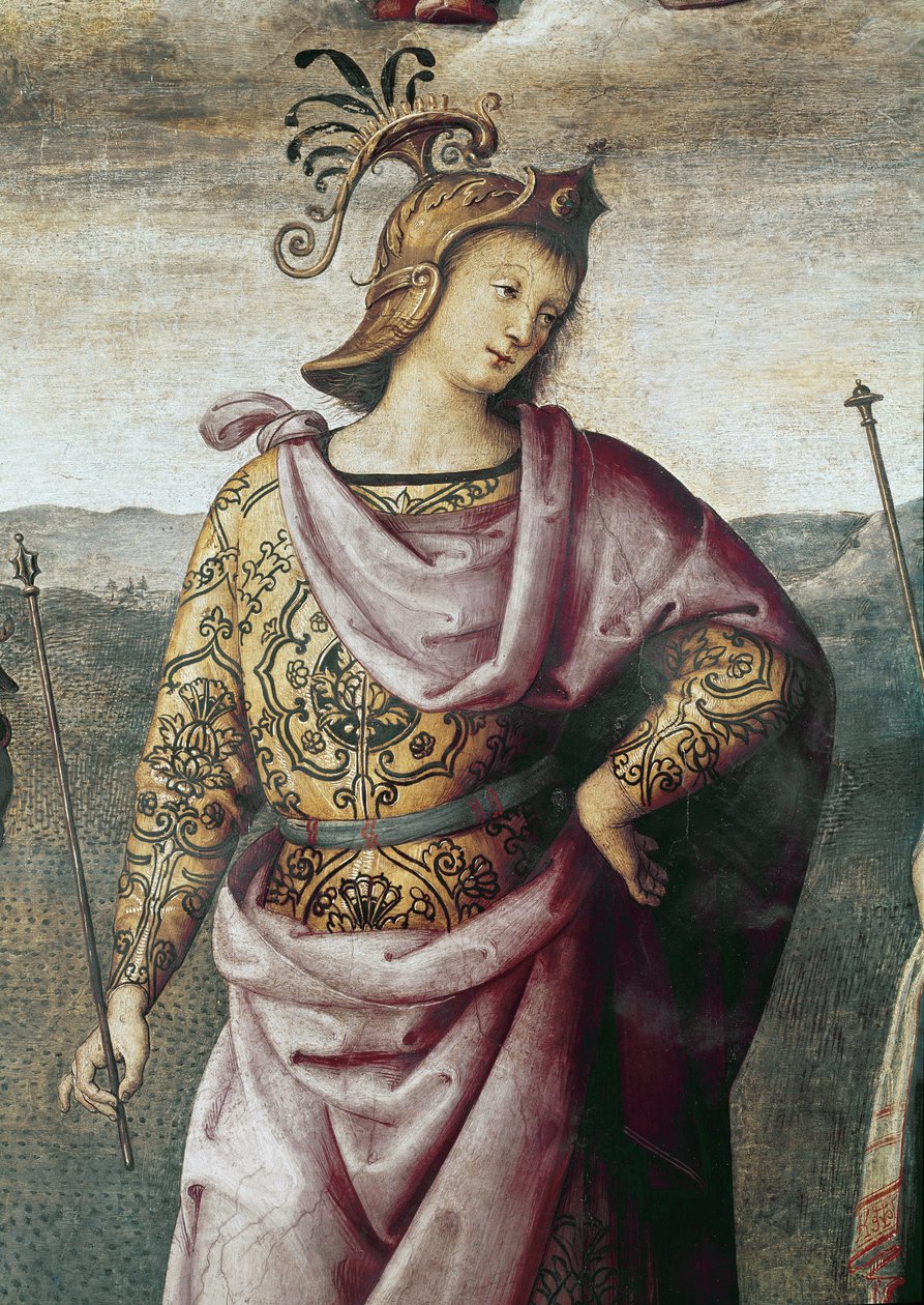 Scipio Africanus, detalj om styrke og måtehold (Fresco av Pietro Perugino