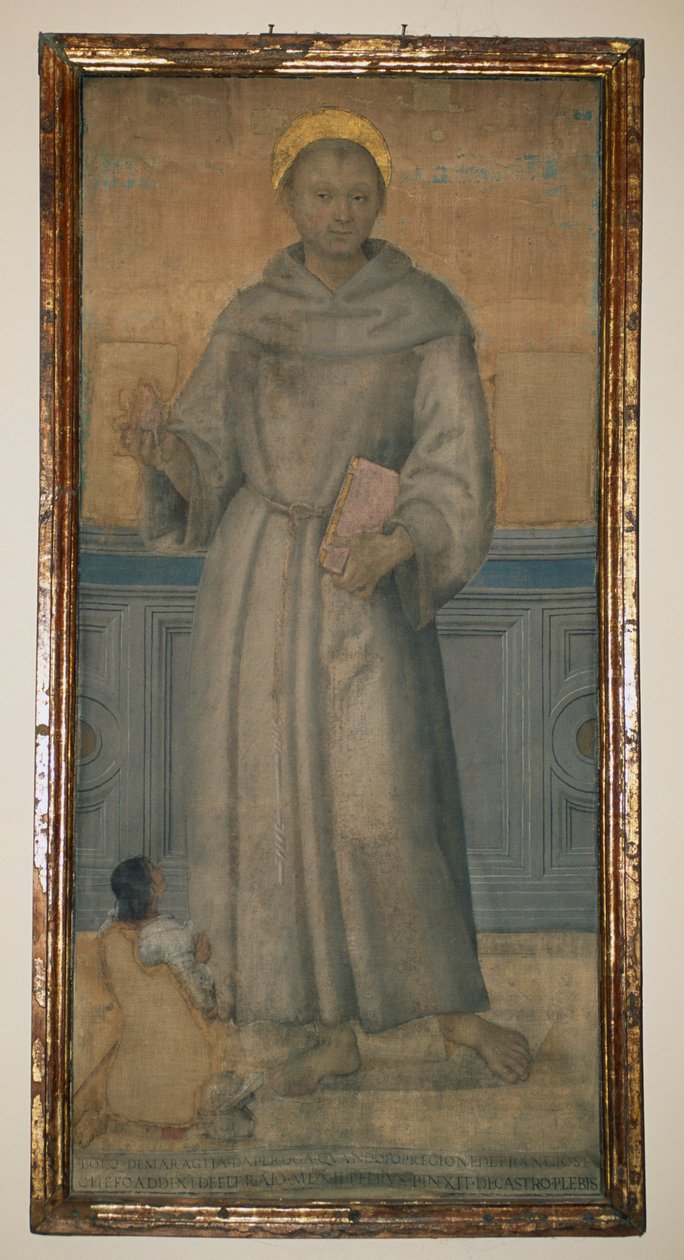 St Anthony av Padua og Bartolomeo di Maraglia fra Perugia, ca. 1512, malt av Pietro Vannucci, kjent som Perugino (ca. 1450-1523), Umbria, Italia av Pietro Perugino
