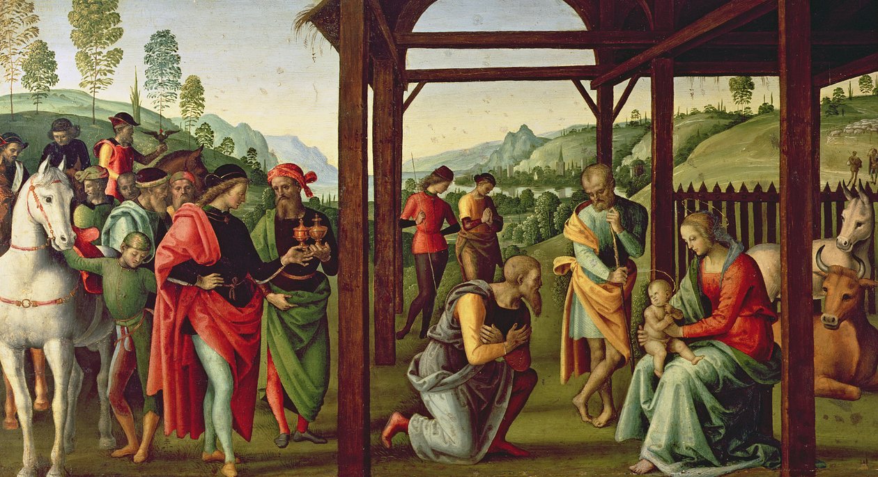 The Adoration of the Magi (se også 94949) av Pietro Perugino