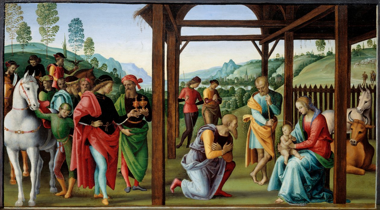 The Adoration of the Magi Painting av Pietro Vannucci dit il Perugino (The Perugin av Pietro Perugino
