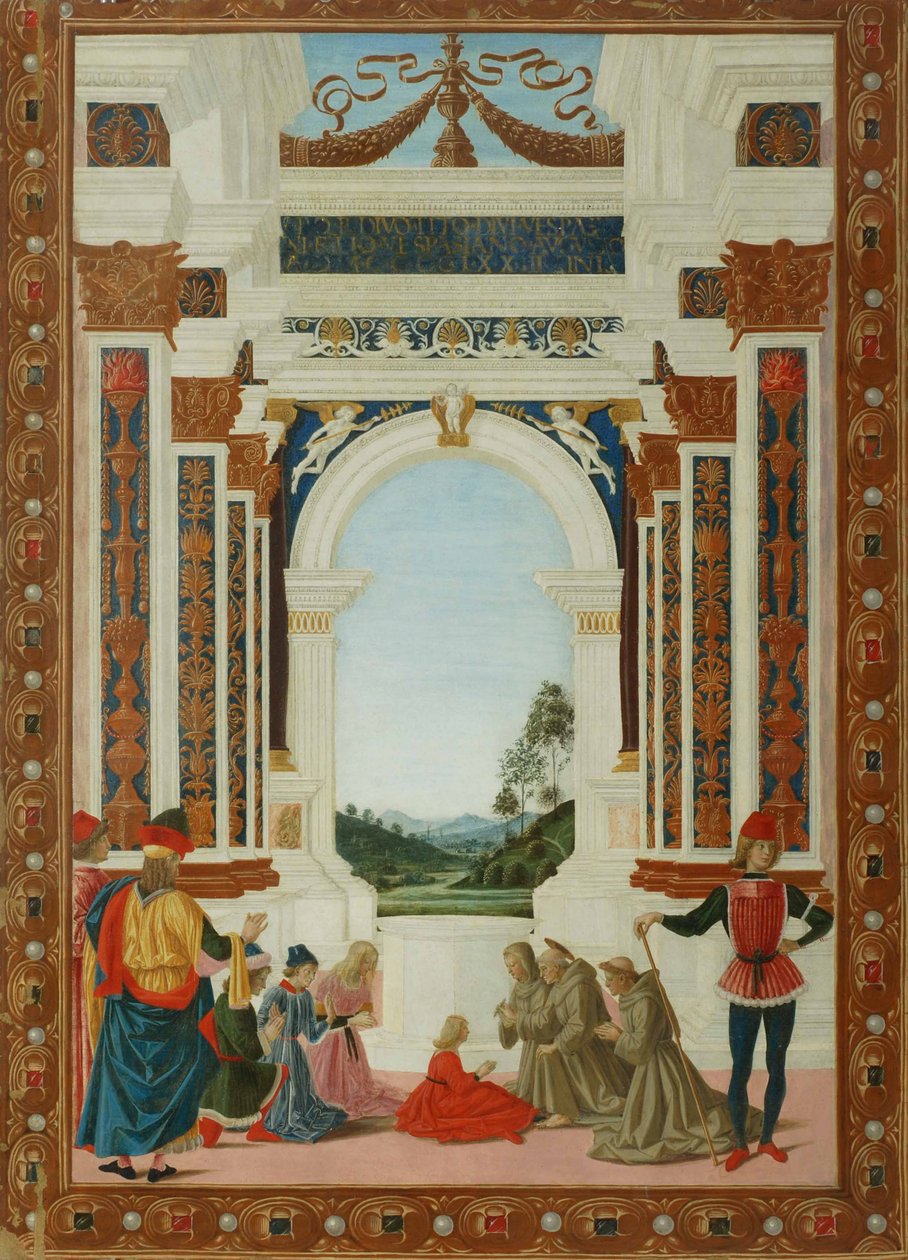 Det helbredende vidunderet til Saint Bernard, ca. 1473 av Pietro Perugino