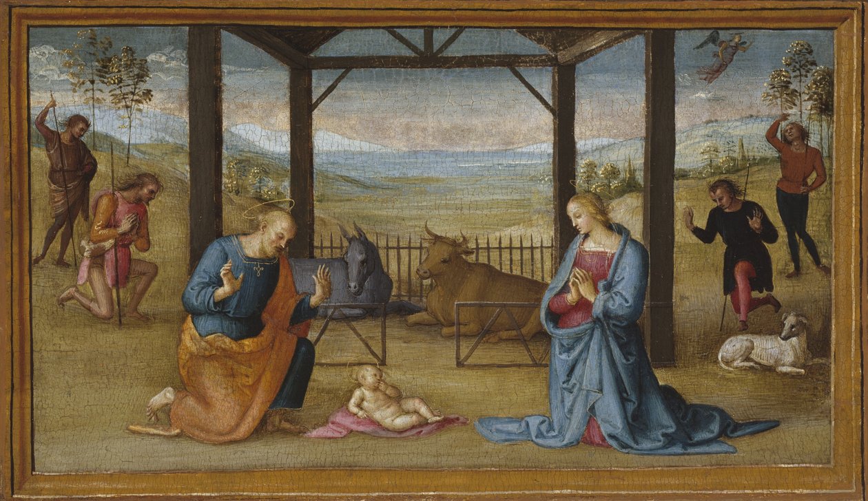 Fødselen, 1500-05 av Pietro Perugino