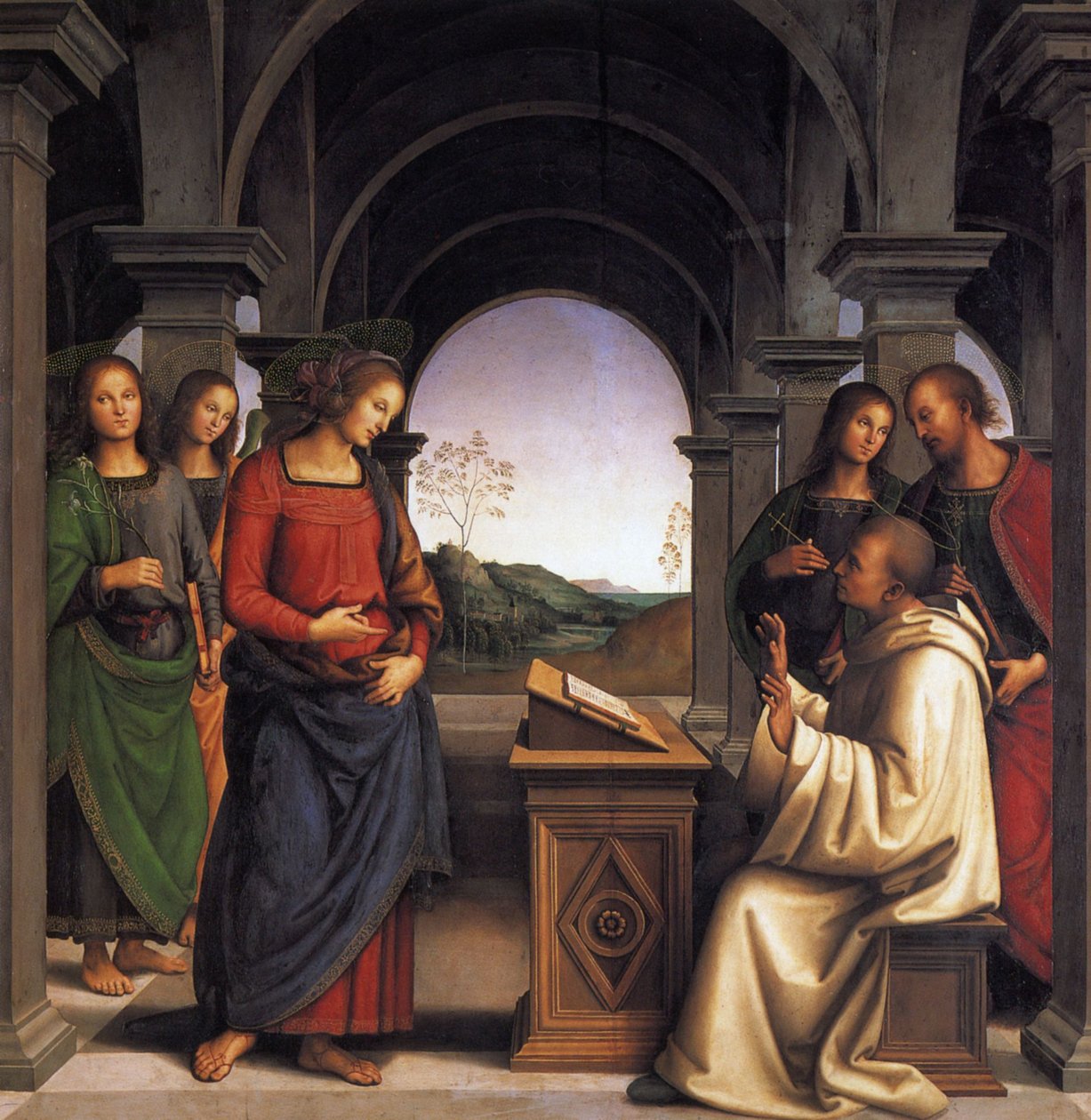 Sankt Bernhards syn av Pietro Perugino