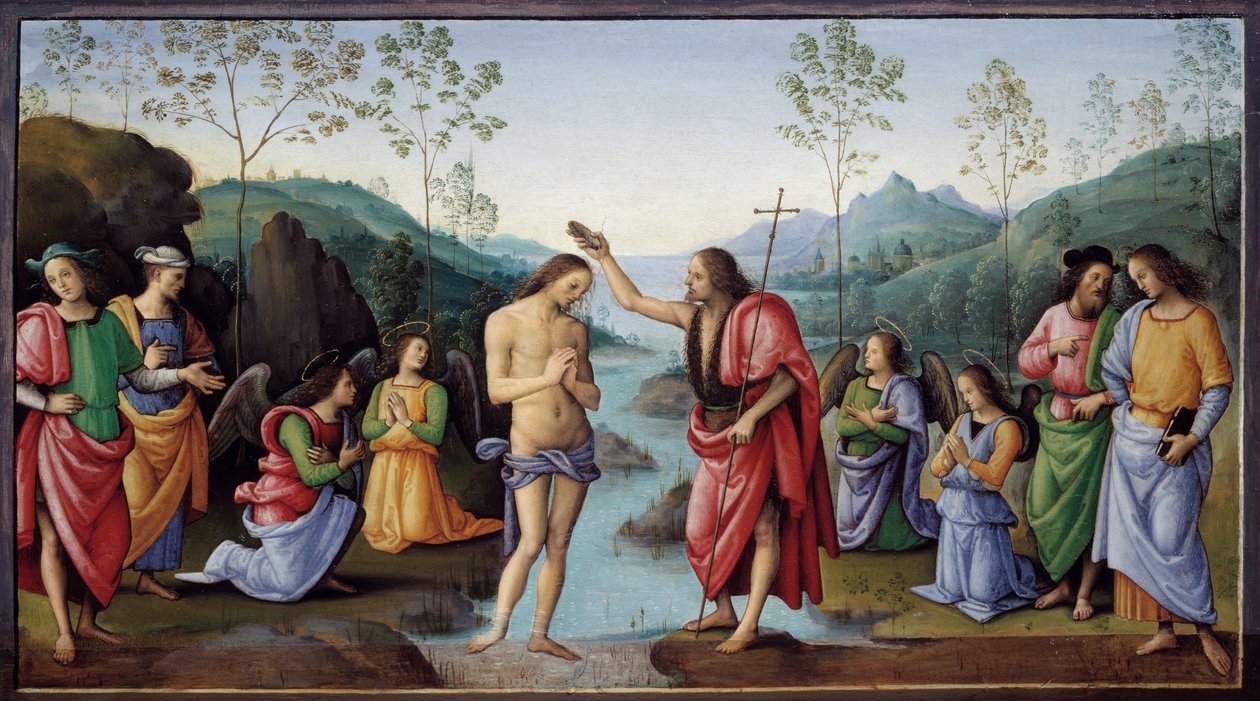 Kristi dåp Maleri av Pietro Vannucci dit il Perugino (Perugin av Pietro Perugino