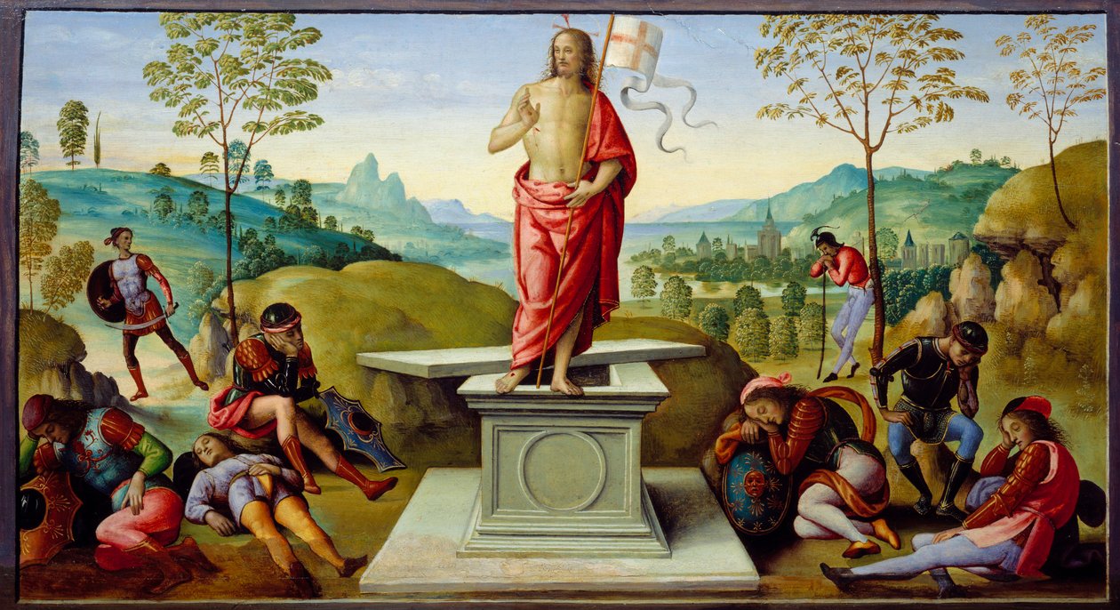 Kristi oppstandelse. Pietro av Cristoforo Vannucci dit Le Perugin (1448-1523) av Pietro Perugino