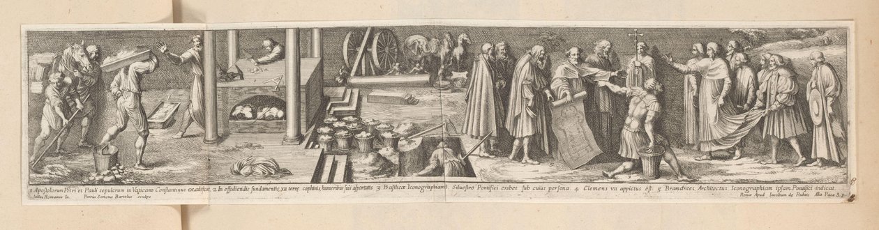 Bygging av Peterskirken Historie om keiser Konstantin (serietittel) av Pietro Sante Bartoli