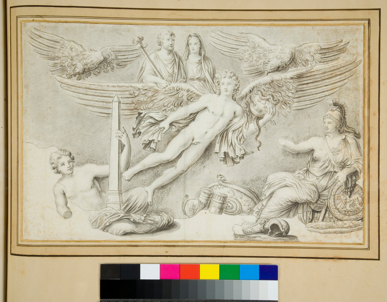 Apoteose av Antoninus og Faustina (kritt) av Pietro Santi Bartoli