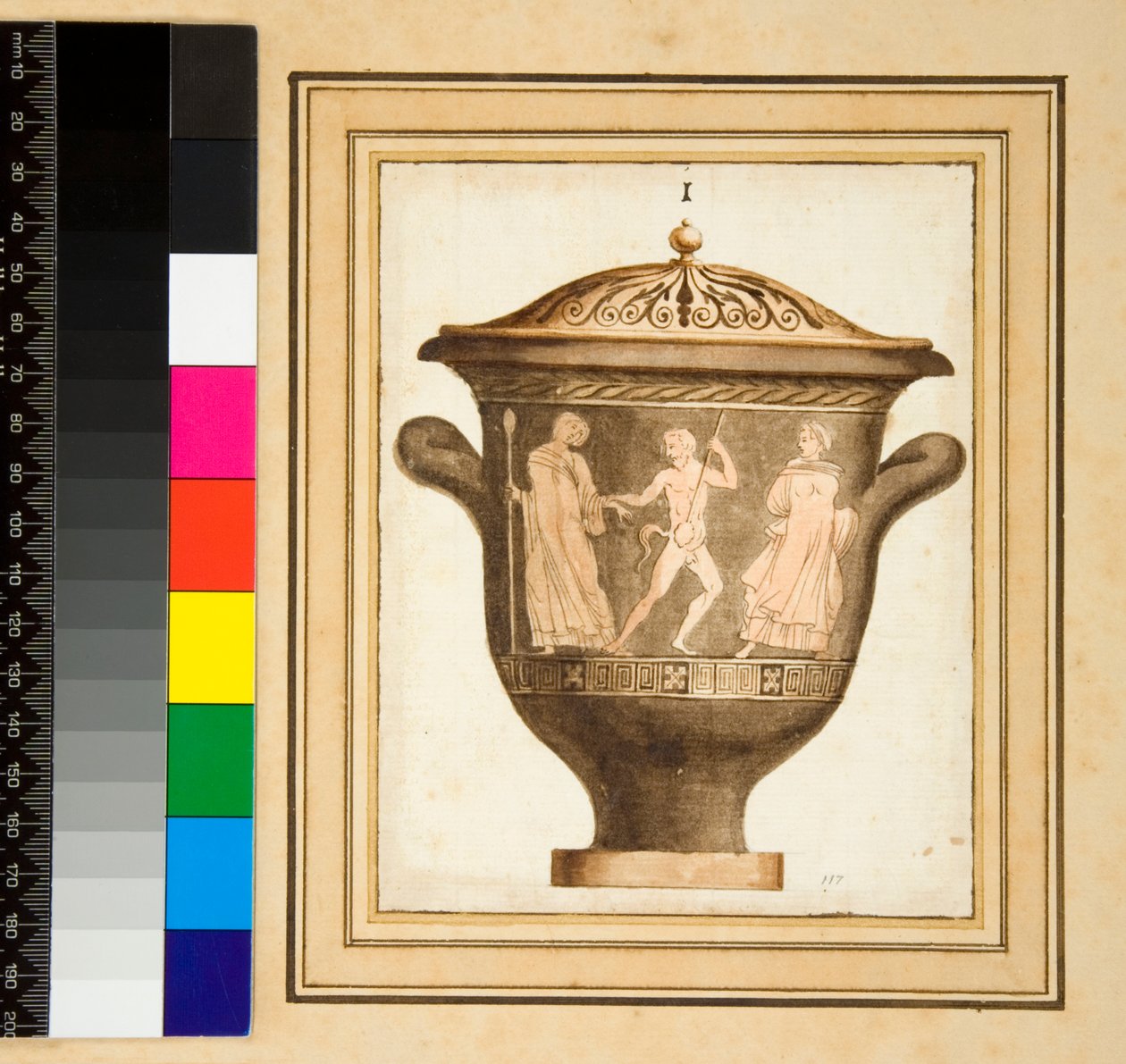 Etruskisk krater av Pietro Santi Bartoli