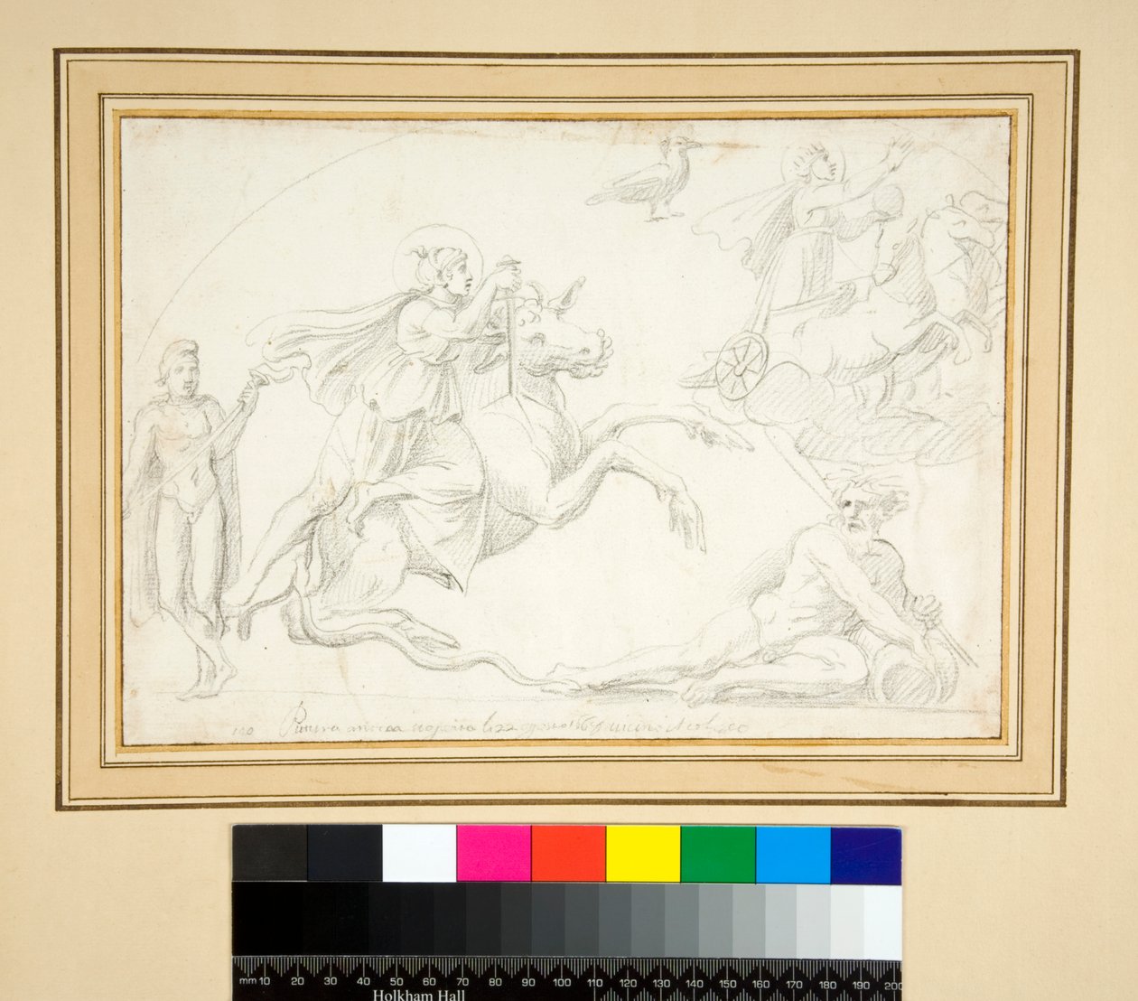 Mithraisk scene (blyant) av Pietro Santi Bartoli