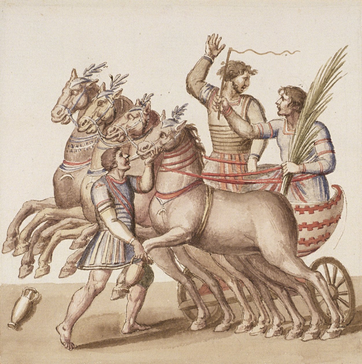 Ms Gen 1496 Plate CXIII Gladiatorer av Pietro Santi Bartoli